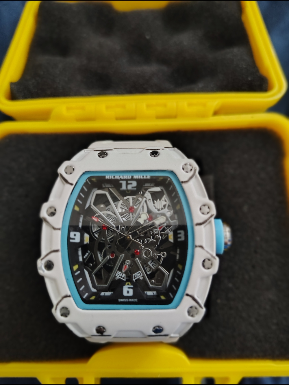 Richard Mille Richard Mille Men's Ghost All White With Baby Blue - Picture 3 of 8